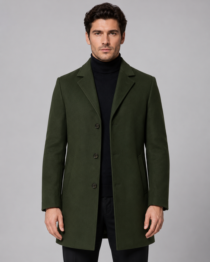Manteau Homme Coupe Ajustée – Vert