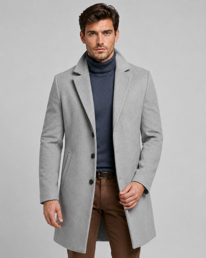 Manteau Homme Droit et Élégant – Gris