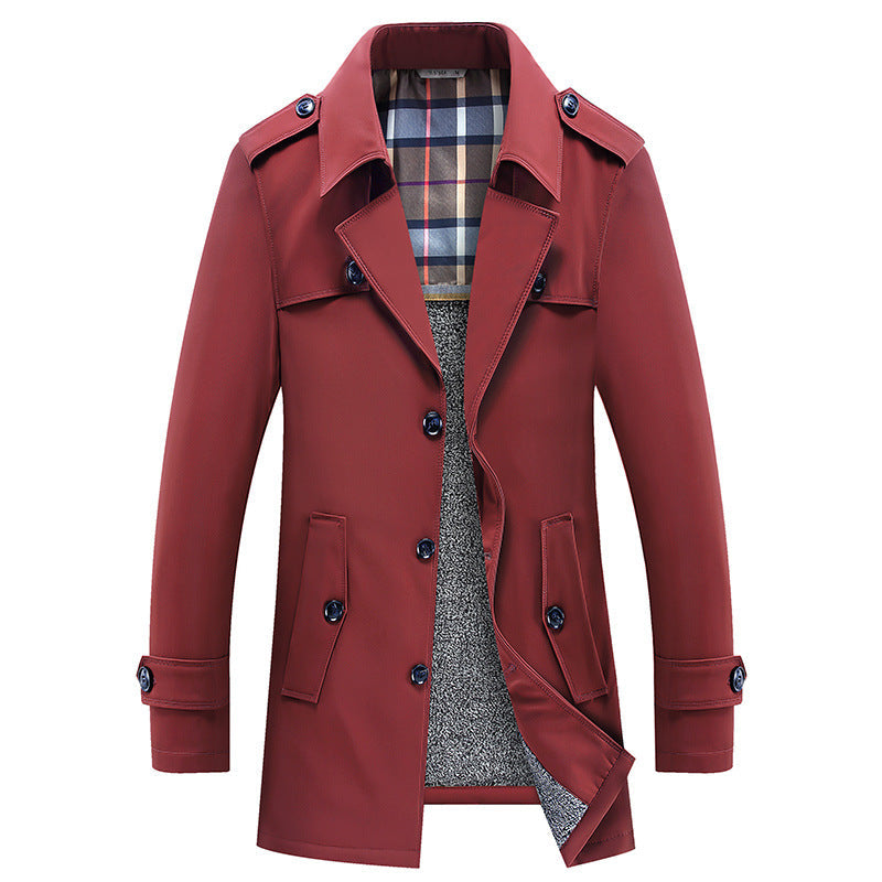 Manteau Homme Mi-long Classique – Bordeaux