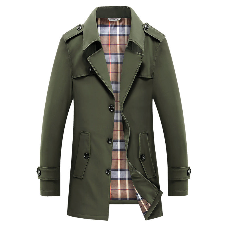 Manteau Homme Style Trench Classique – Camouflage