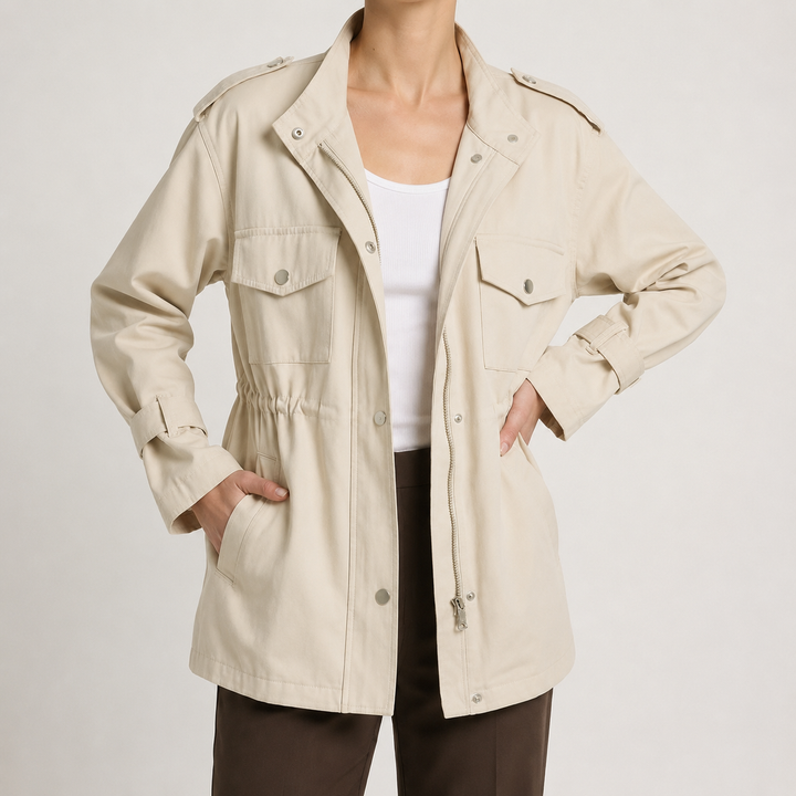 Manteau léger à taille ajustable