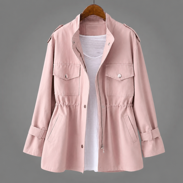 Manteau léger à taille ajustable – Rose