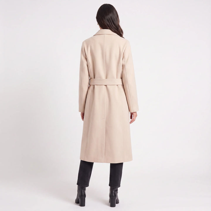 Manteau Long à Col Revers