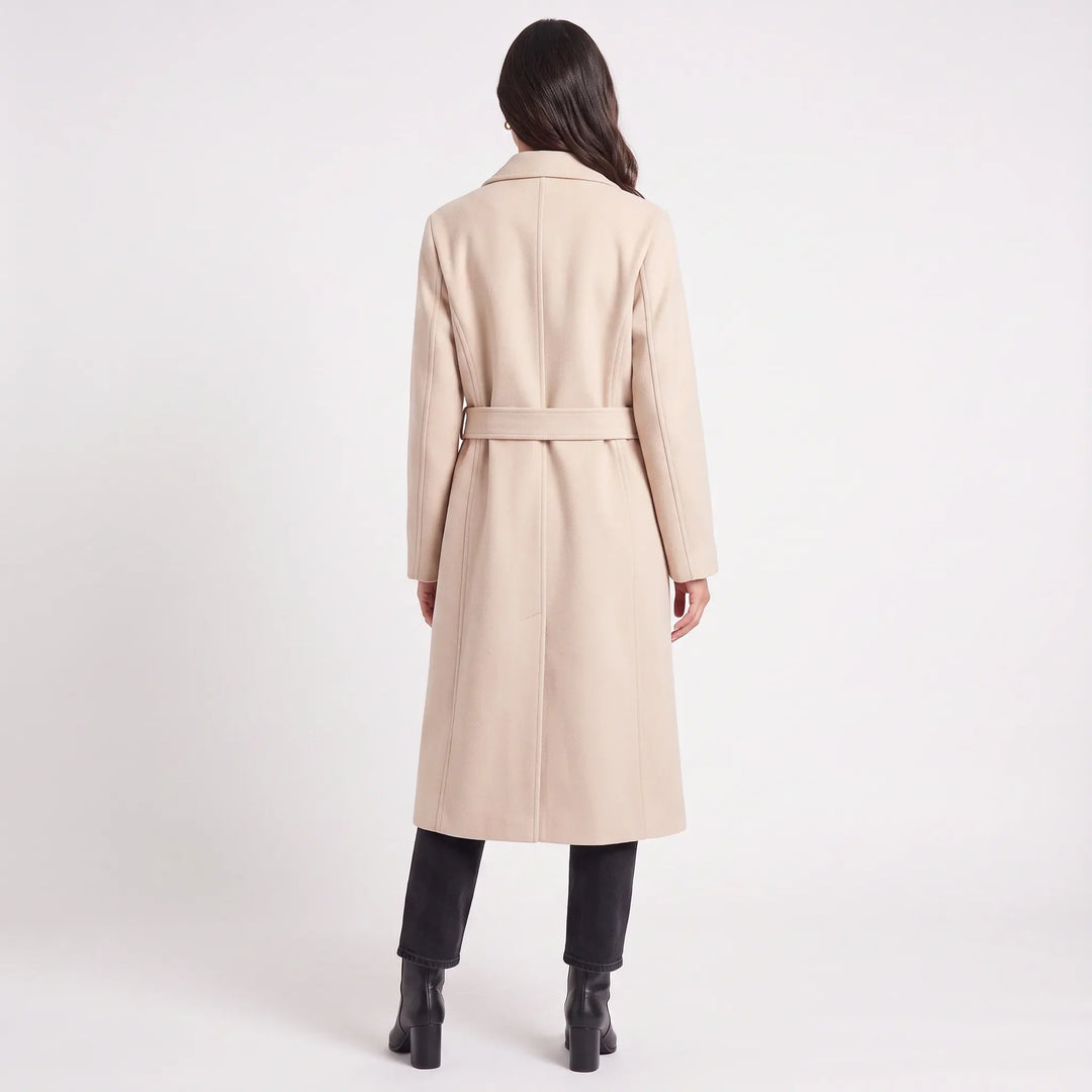 Manteau long à double boutonnage
