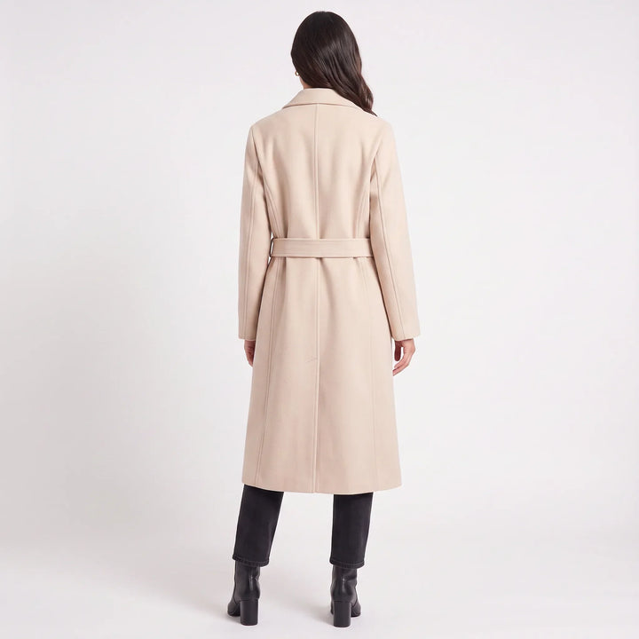 Manteau long à double boutonnage