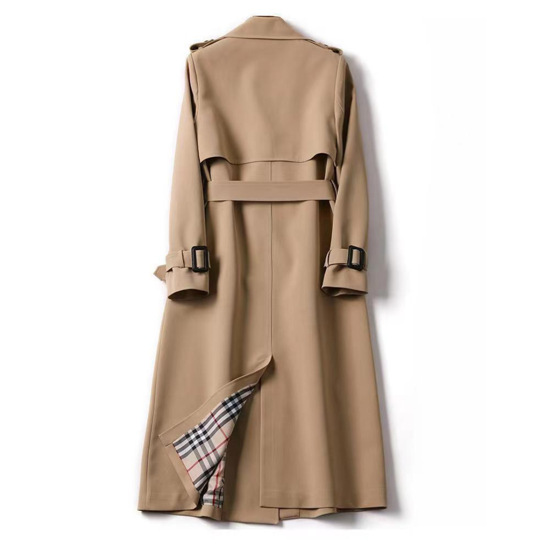 Manteau long ceinturé classique