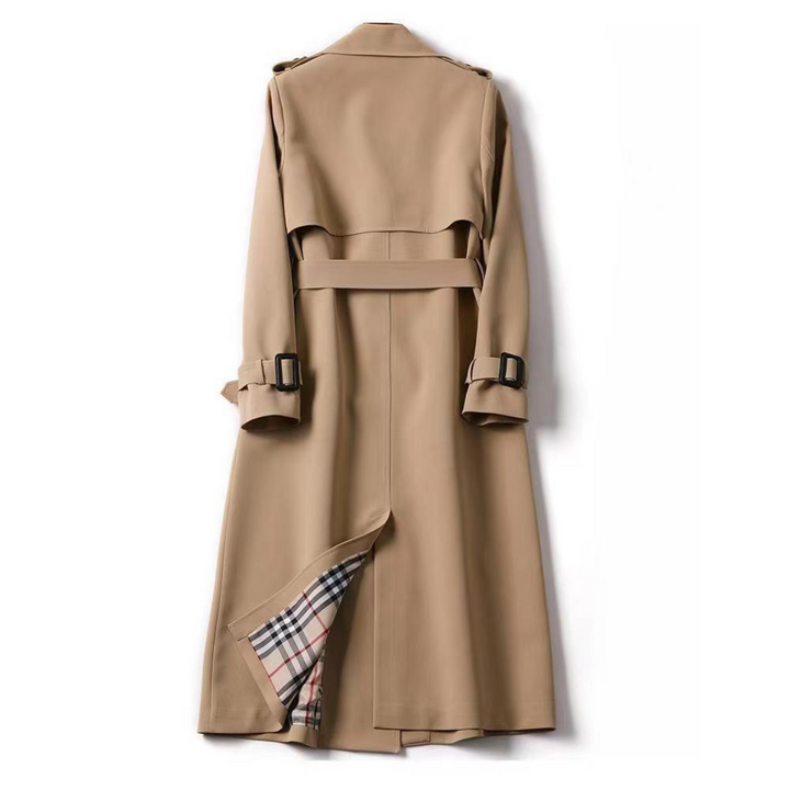 Manteau long ceinturé classique