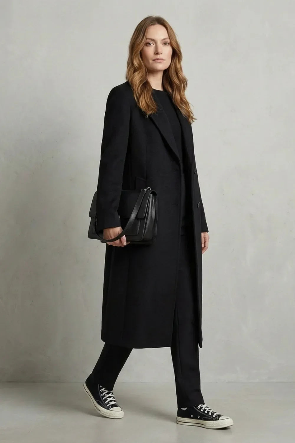 Manteau Long Coupe Droite