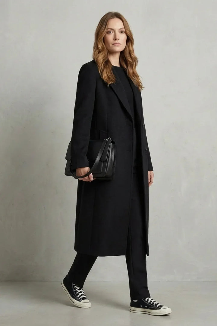 Manteau Long Coupe Droite