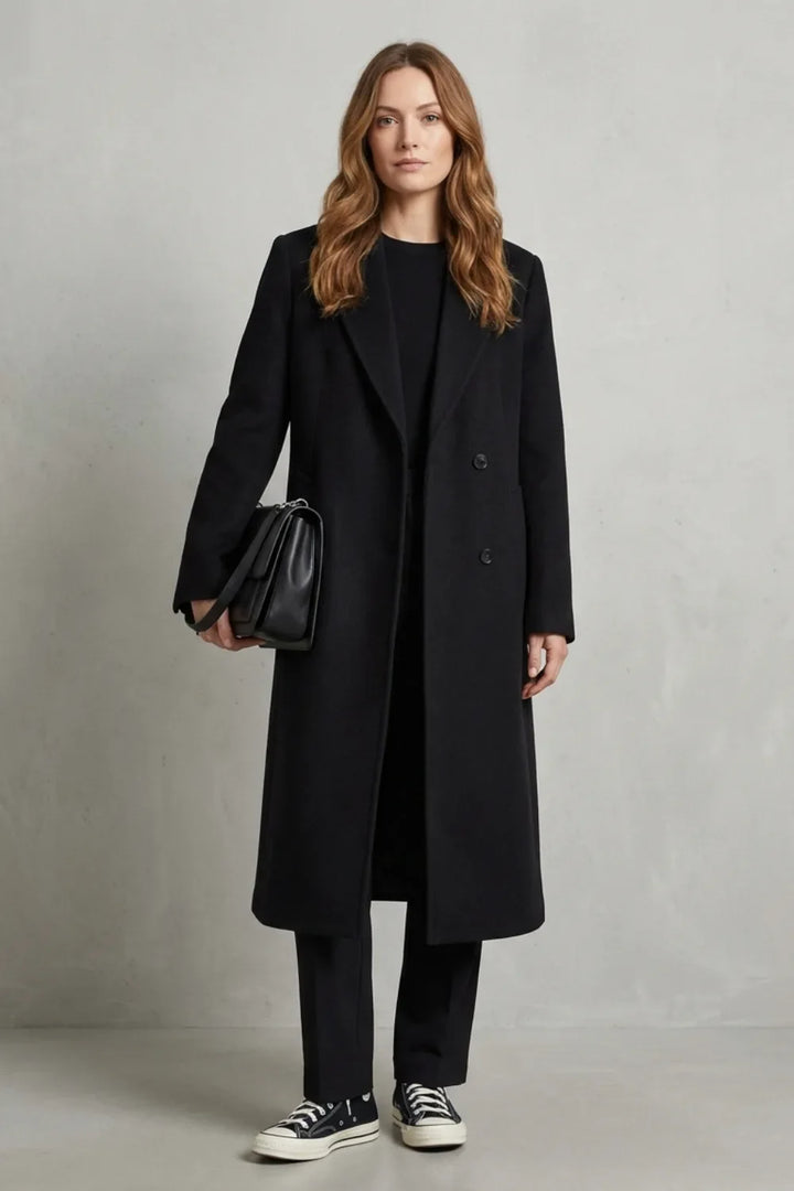 Manteau Long Coupe Droite
