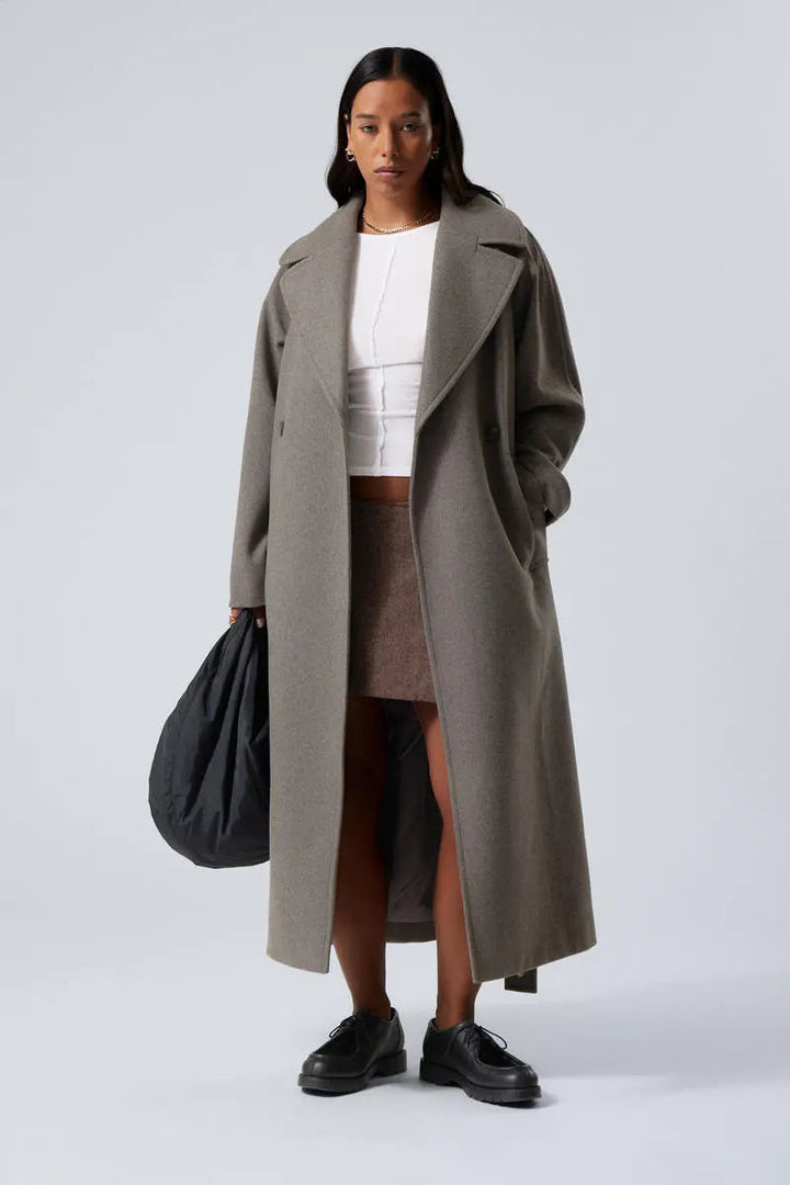 Manteau Long Croisé Ample