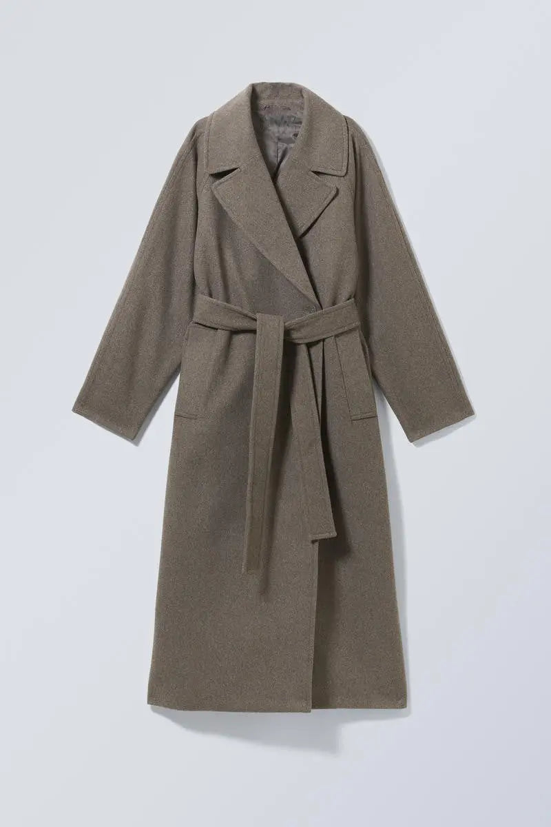 Manteau Long Croisé Ample