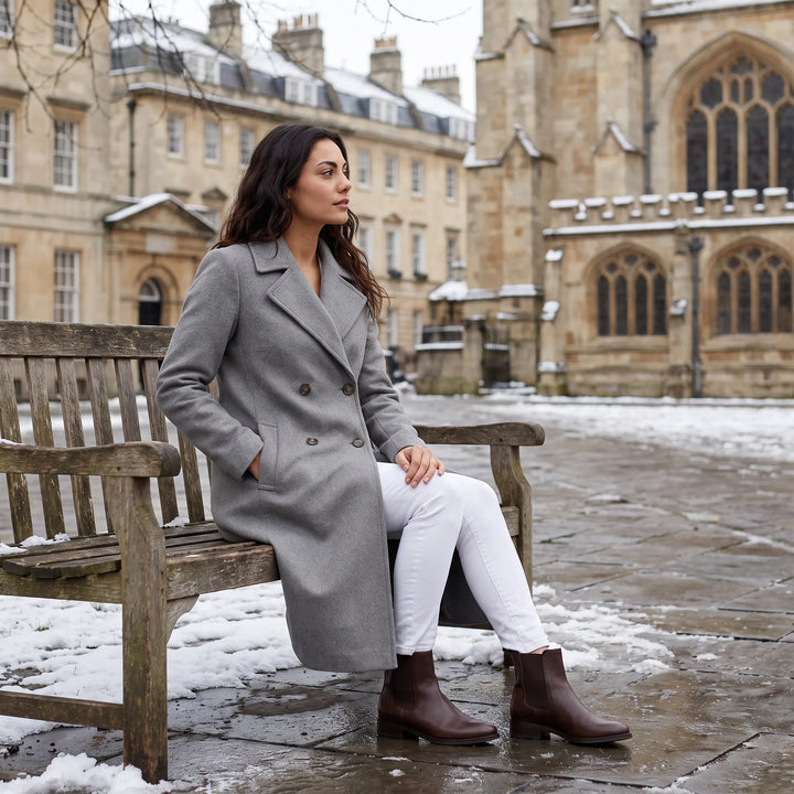Manteau Long Croisé Élégant