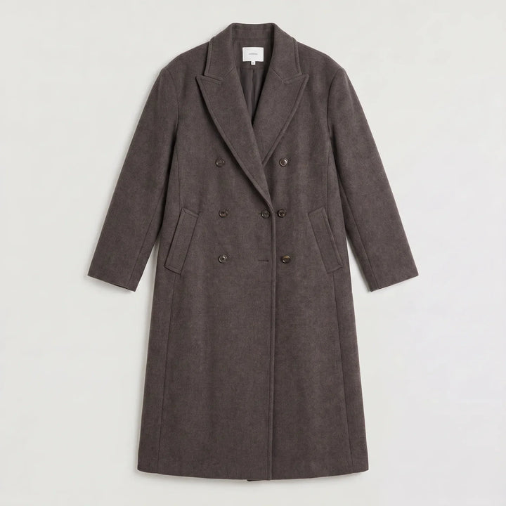 Manteau long croisé structuré