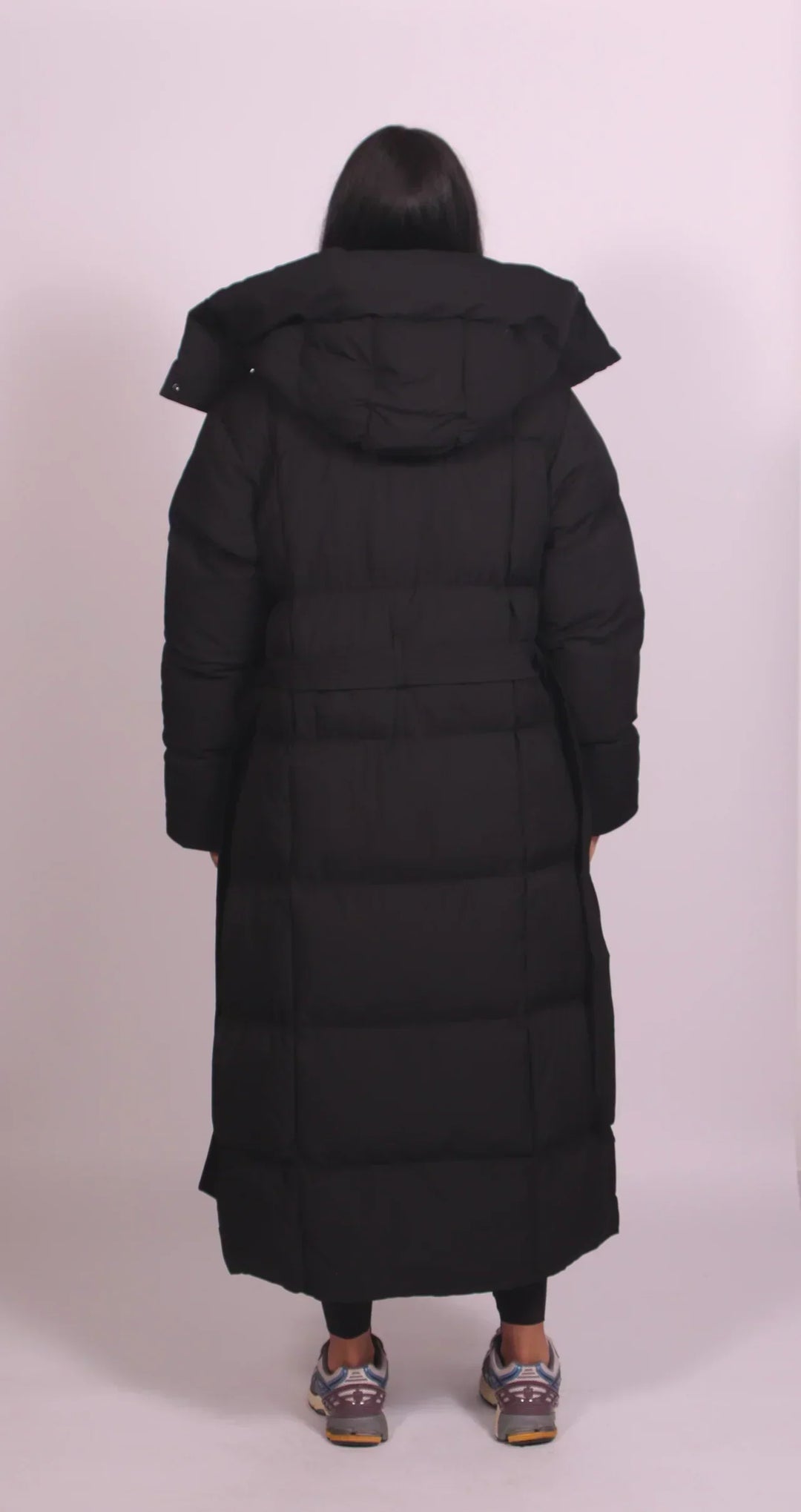 Manteau Long Enveloppant à Capuche
