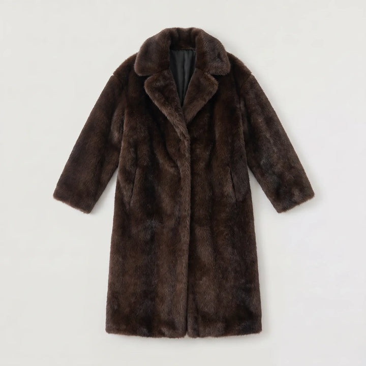 Manteau Long Enveloppant Marron