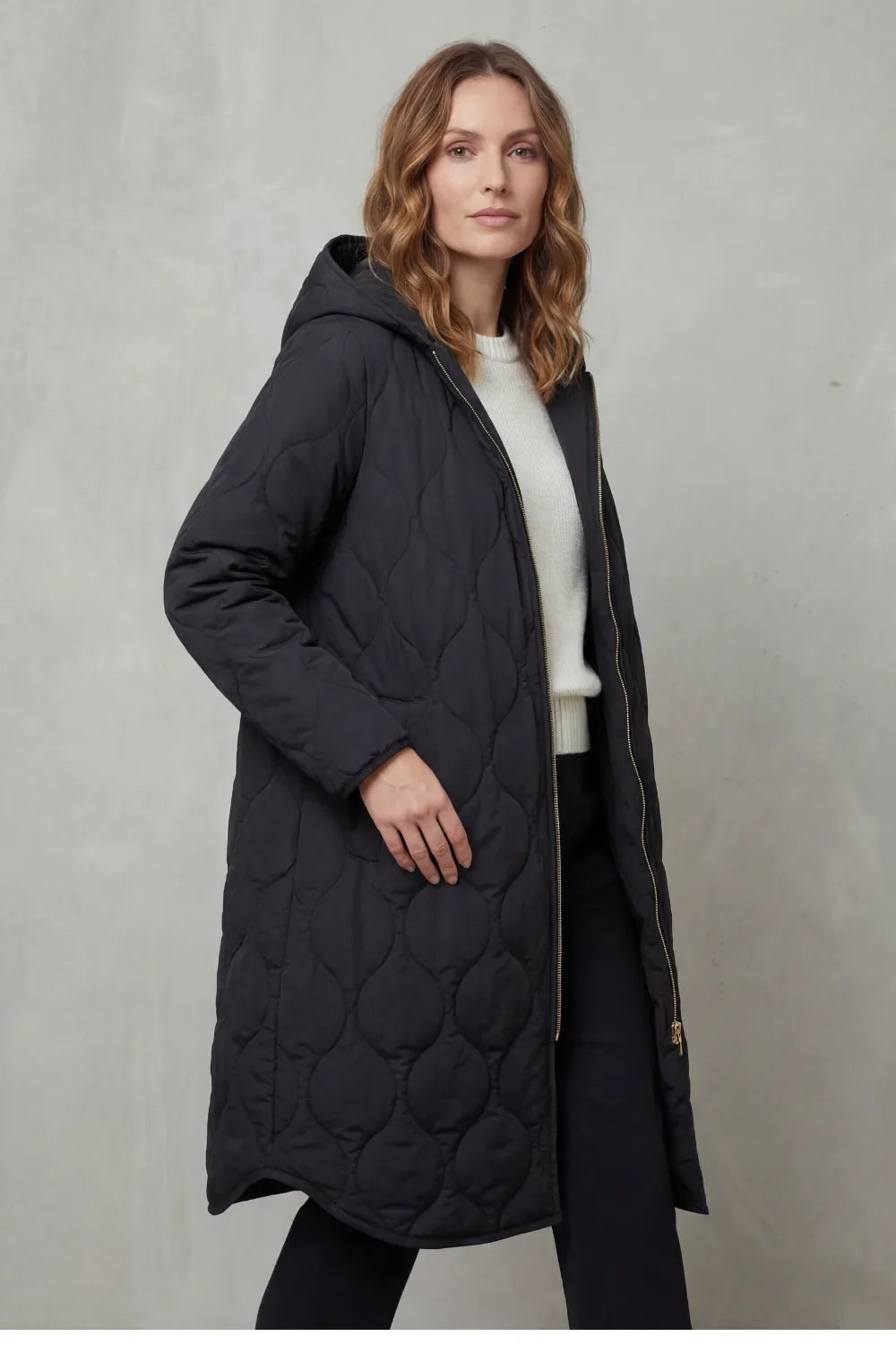 Manteau Long Matelassé Confortable