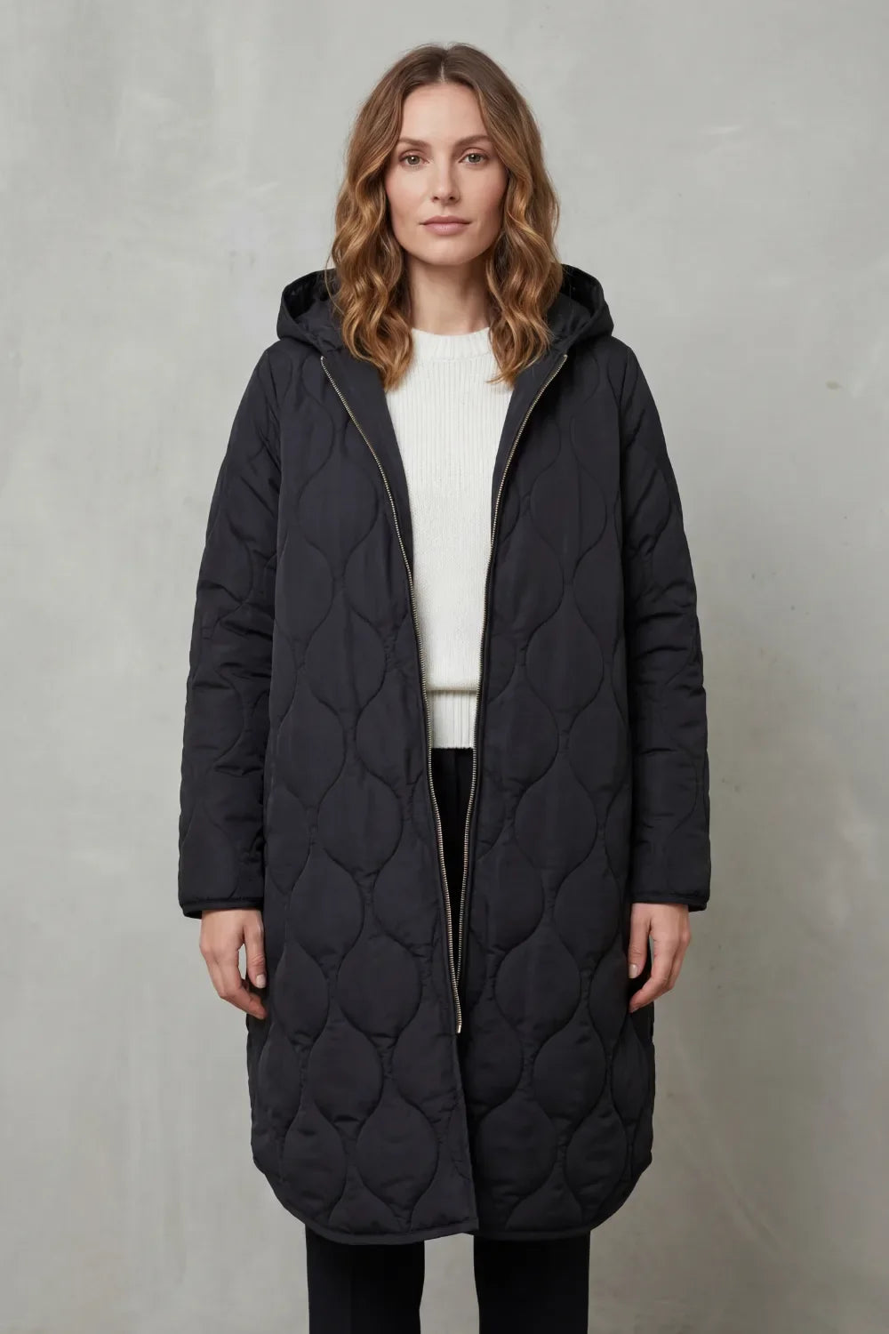 Manteau Long Matelassé Confortable