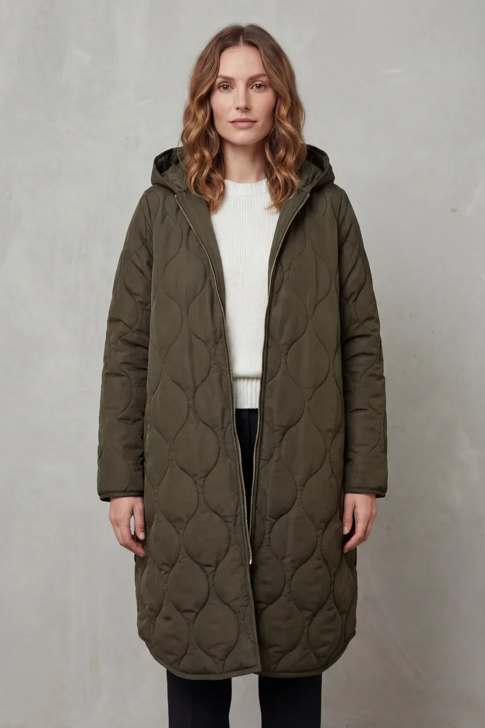 Manteau Long Matelassé Confortable