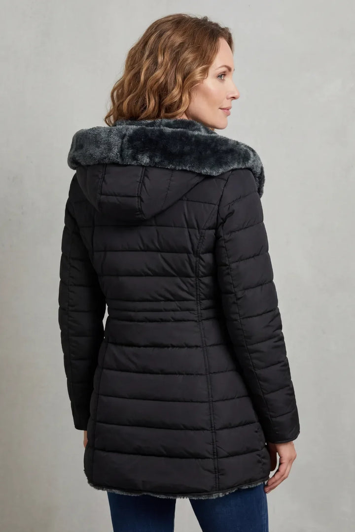 Manteau Matelassé à Capuche Douce