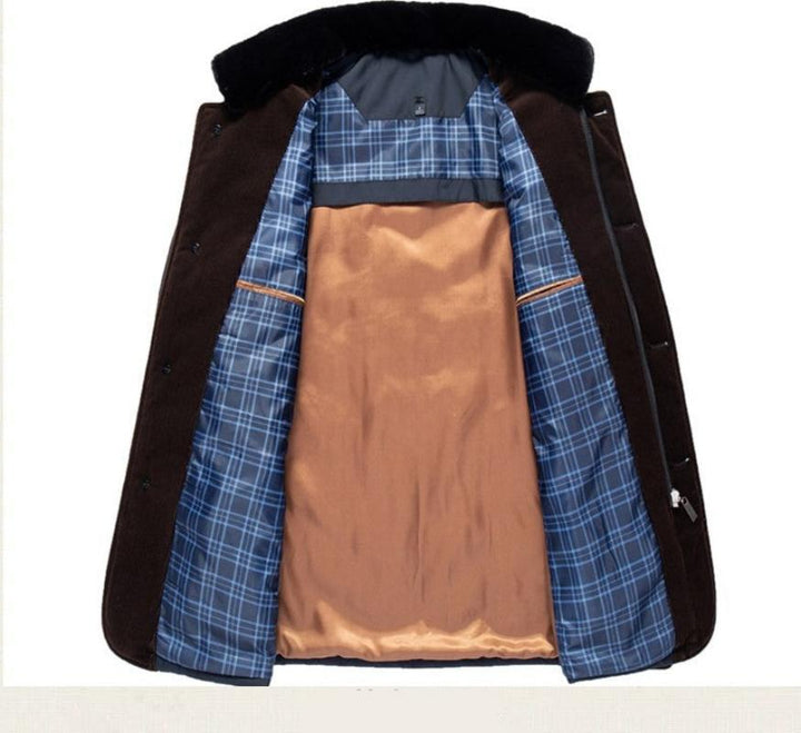 Manteau Matelassé à Col Droit