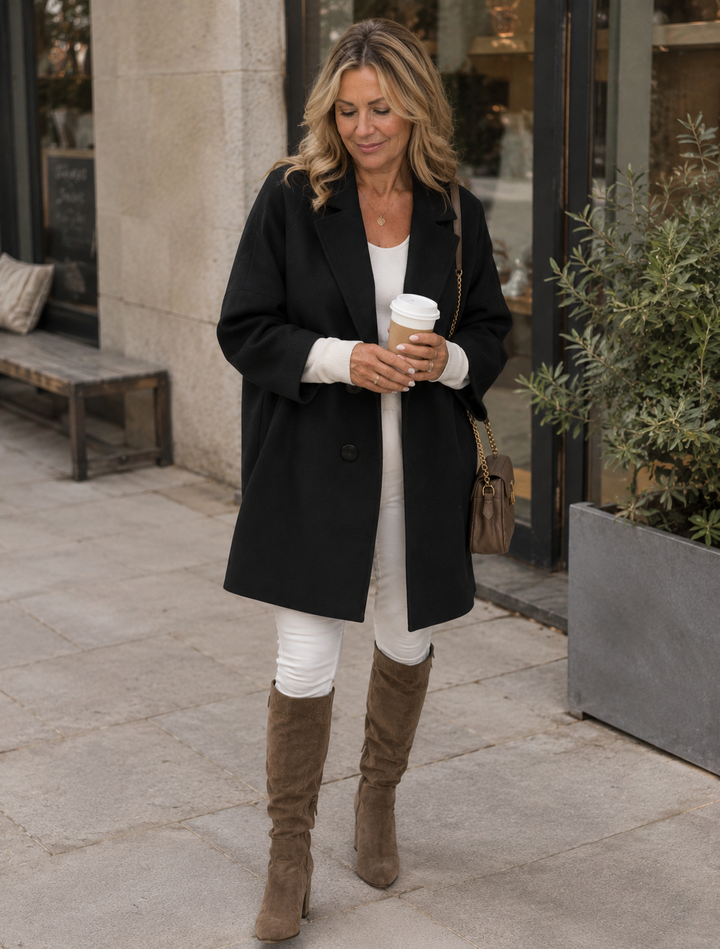 Manteau mi-long structuré