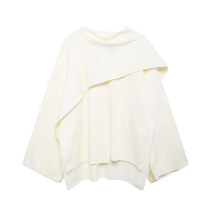 Manteau style cape élégant – Blanc