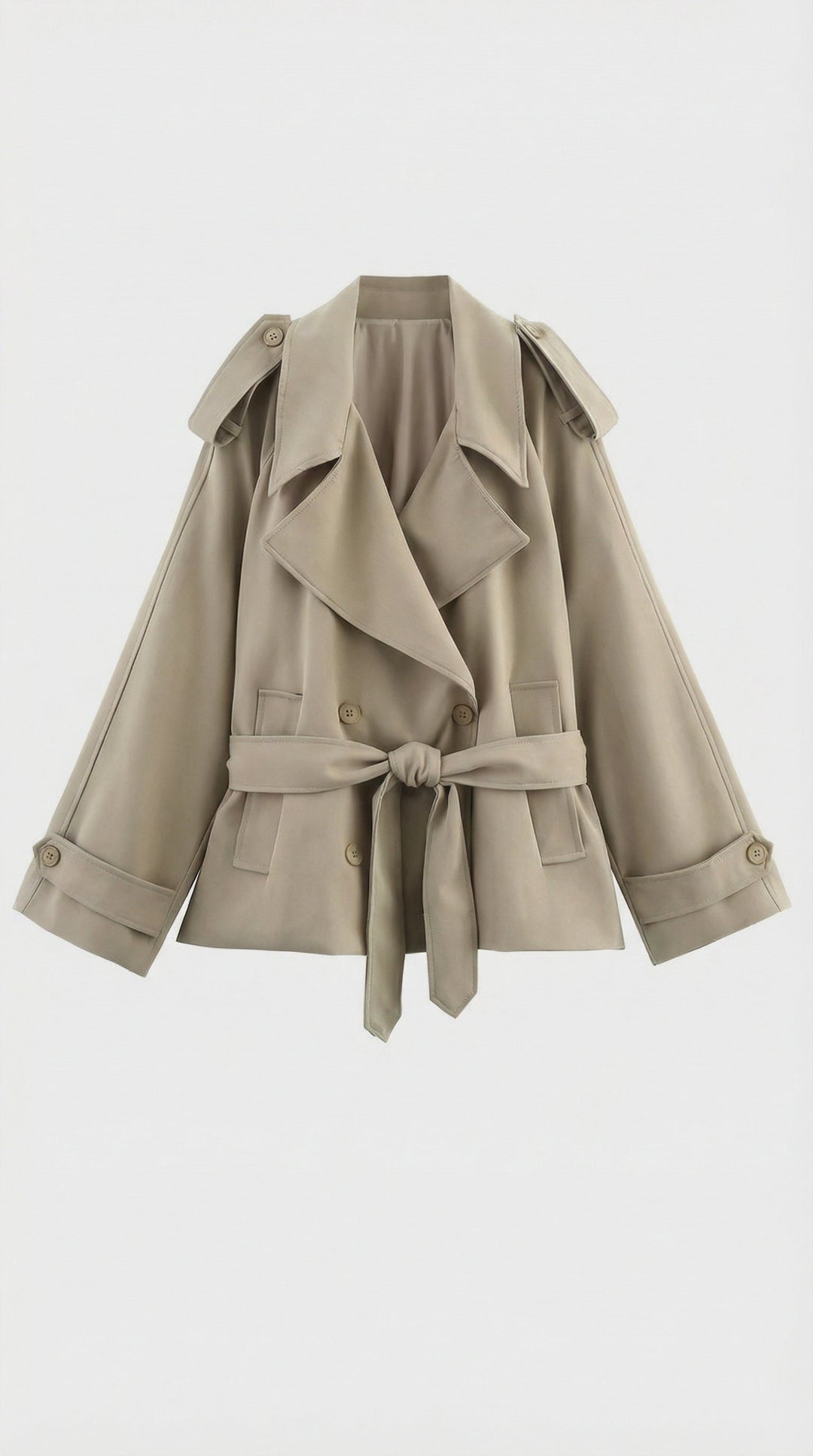 Manteau Trench Court Beige
