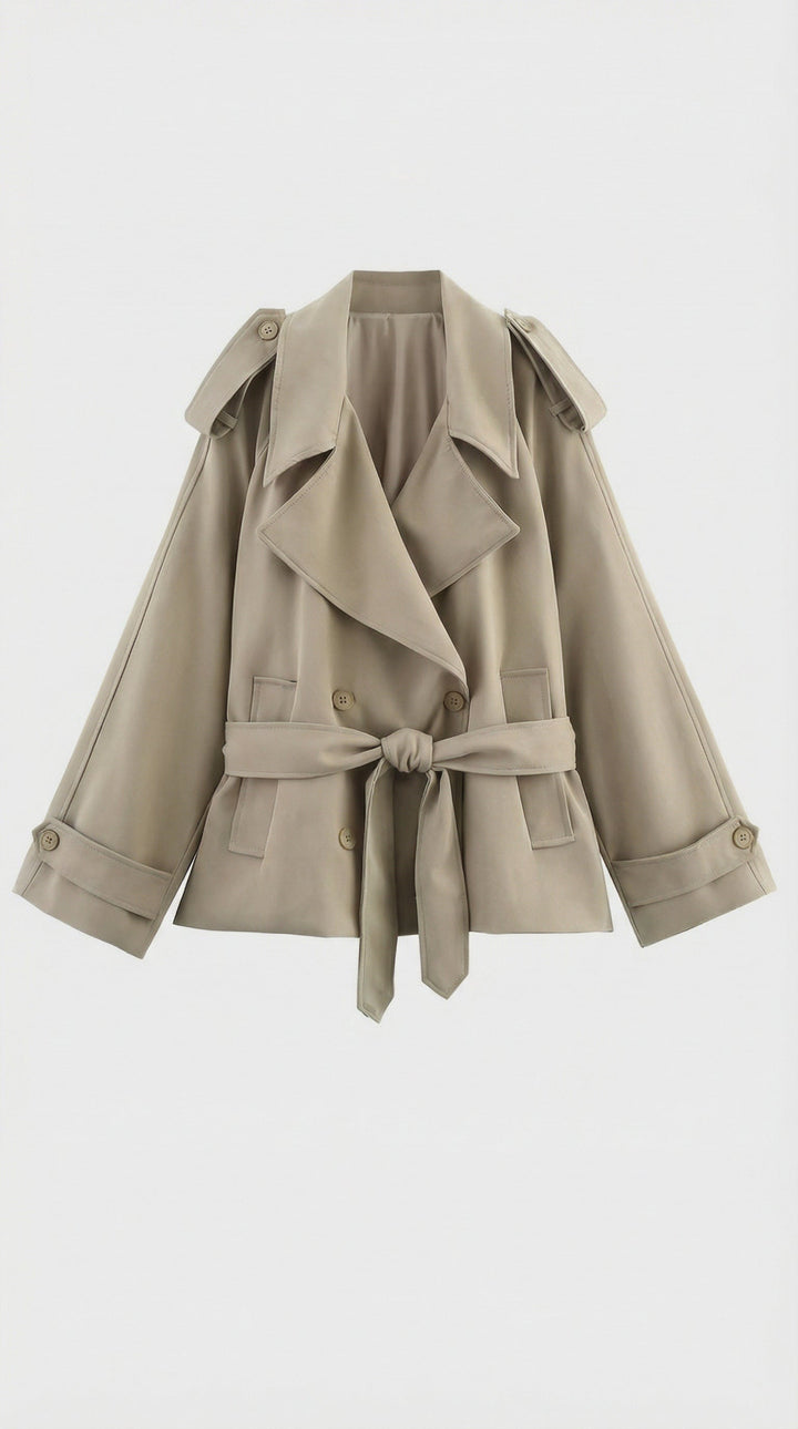 Manteau Trench Court Beige