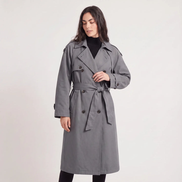 Manteau trench élégant – Gris