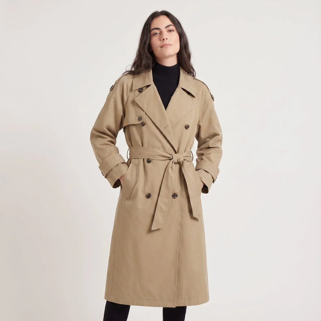 Manteau trench élégant – Kaki