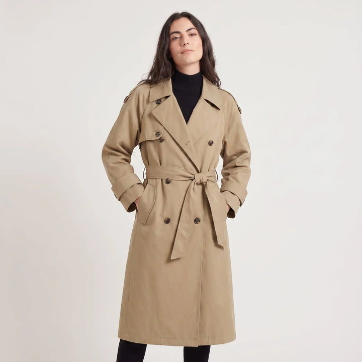 Manteau trench élégant – Kaki