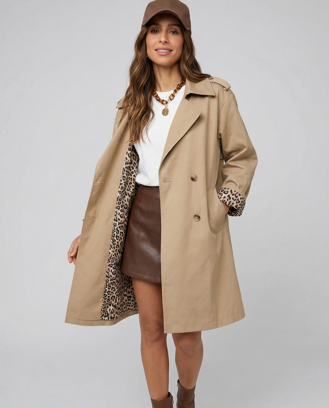 Manteau Trench Kaki Chic