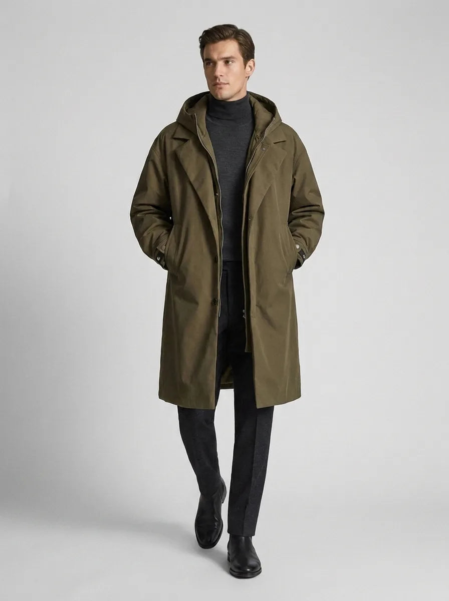 Manteau Urbain Ample à Capuche