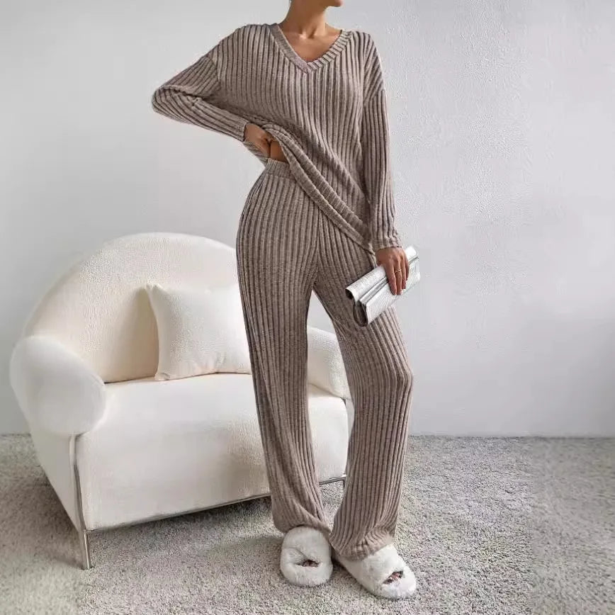 Ensemble Coordonné Confortable – Marron Clair