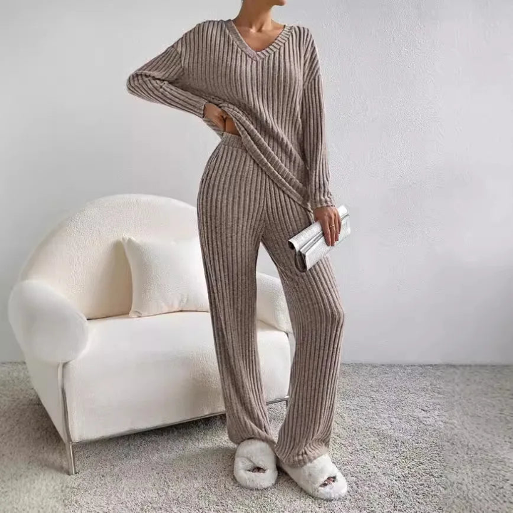 Ensemble Coordonné Confortable – Marron Clair