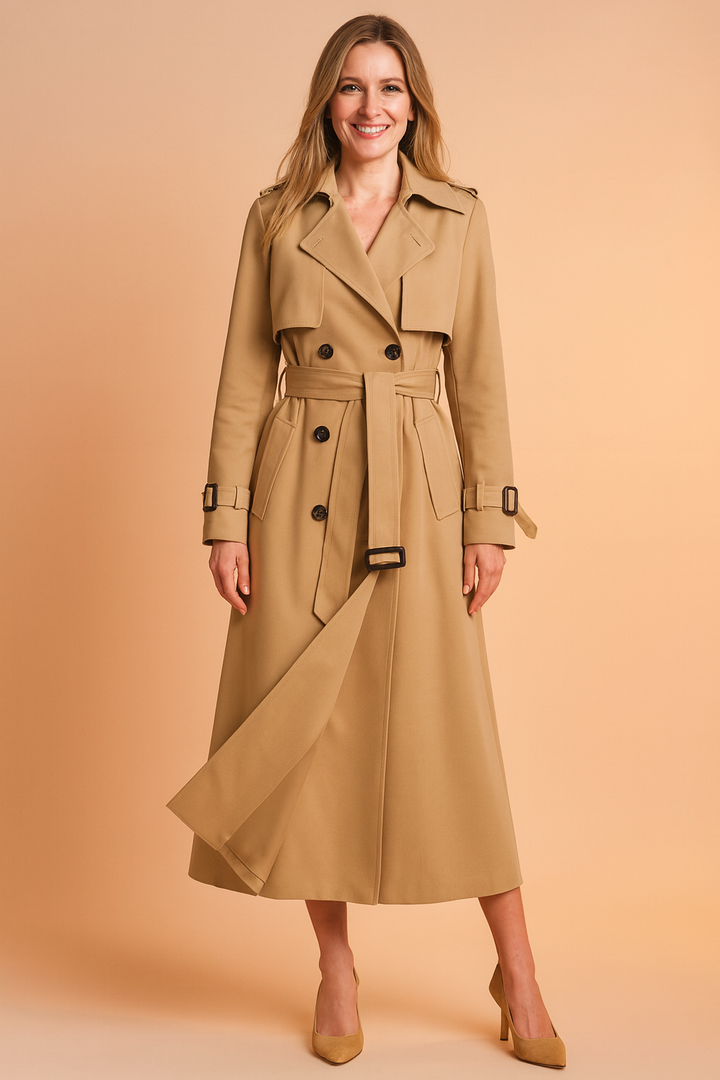 Manteau Style Trench Classique – Marron