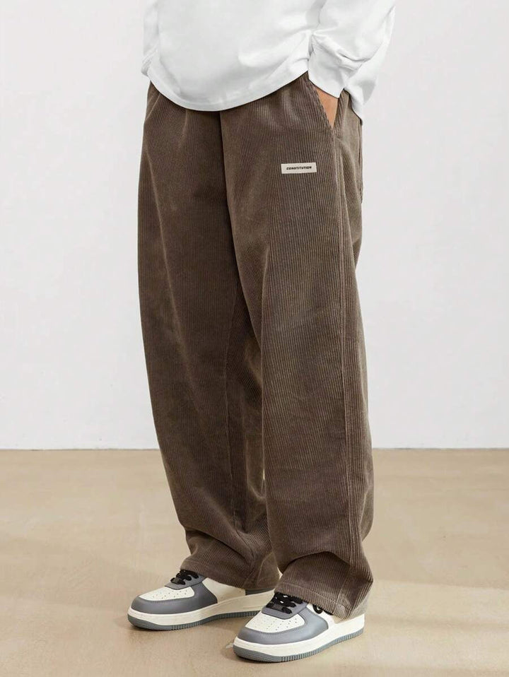 Pantalon Ample Style Urbain – Marron