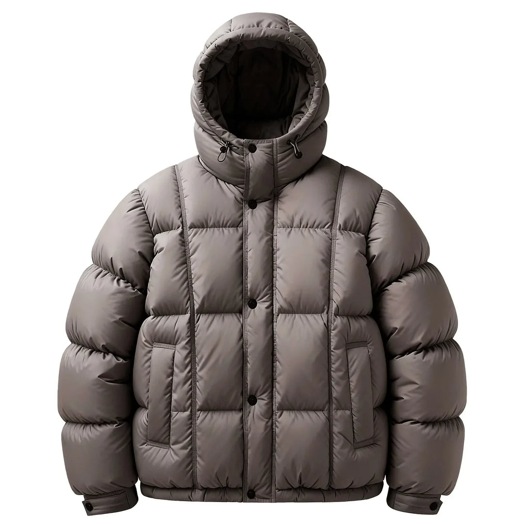 Veste Bouffante à Capuche – Marron