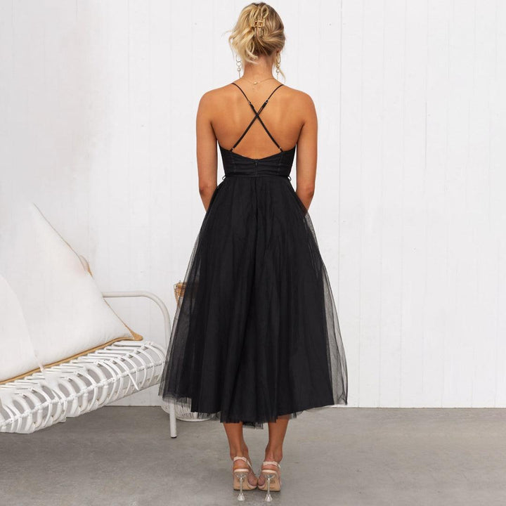 Robe Étoile Longue – Tulle Légère & Bustier Élégant de Soirée