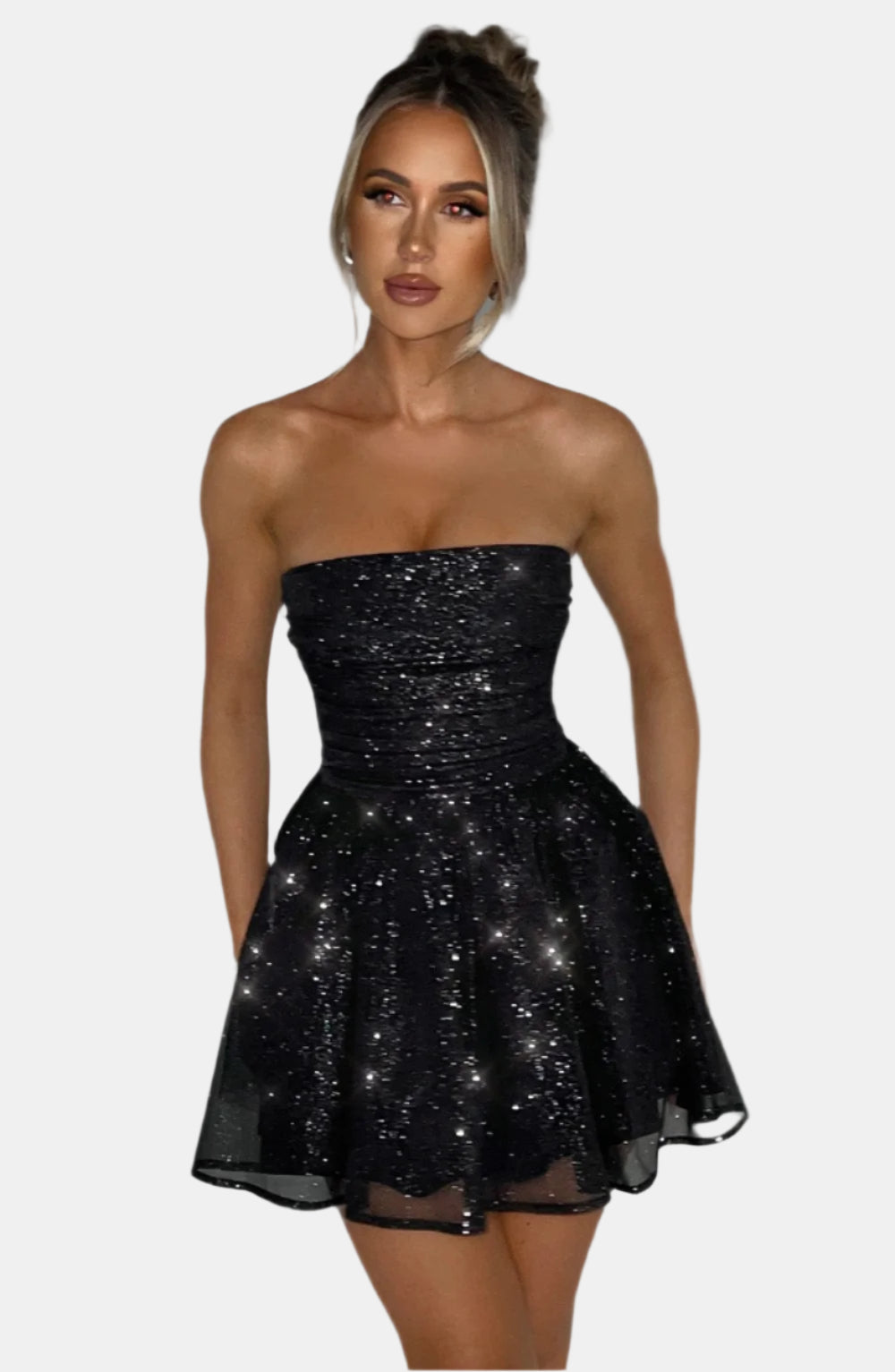 Robe Bustier à Paillettes | Élégance et Éclat | Coupe Courte