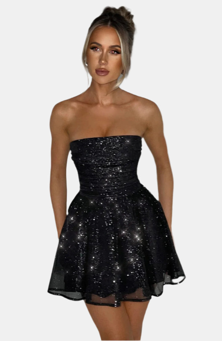 Robe Bustier à Paillettes | Élégance et Éclat | Coupe Courte