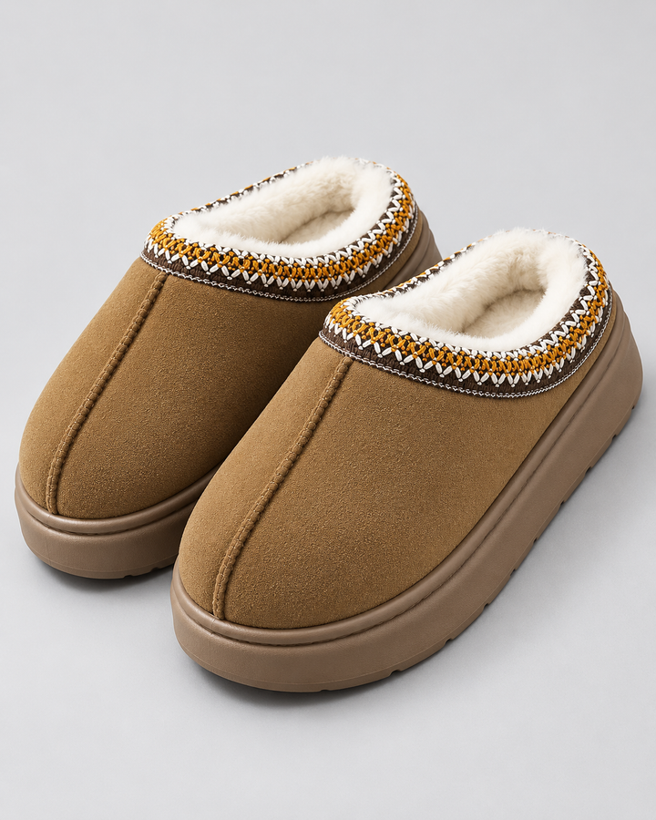 Mocassins d'Hiver à Plateforme – Marron