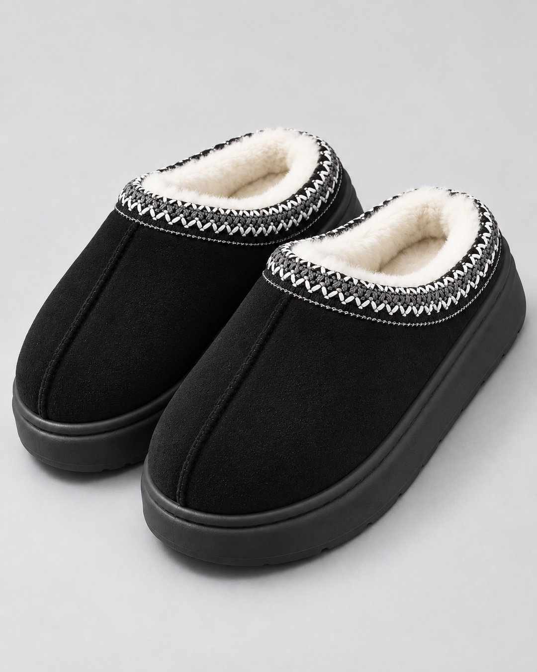 Mocassins d'Hiver à Plateforme – Noir
