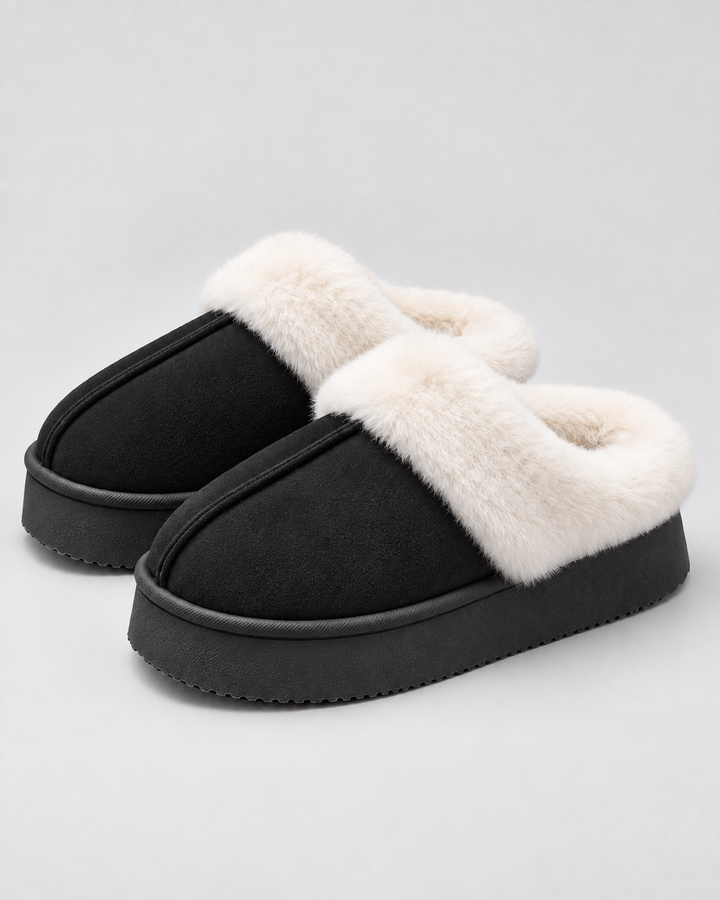 Mocassins Doublés à Plateforme – Noir