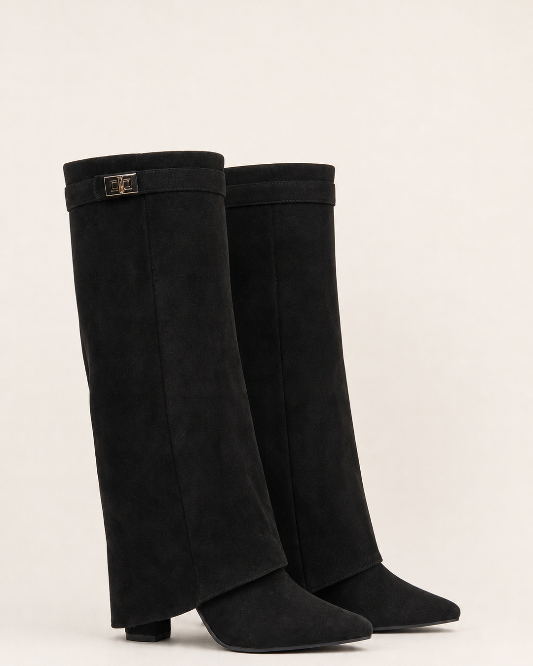 Bottes Hautes à Fermoir Élégant