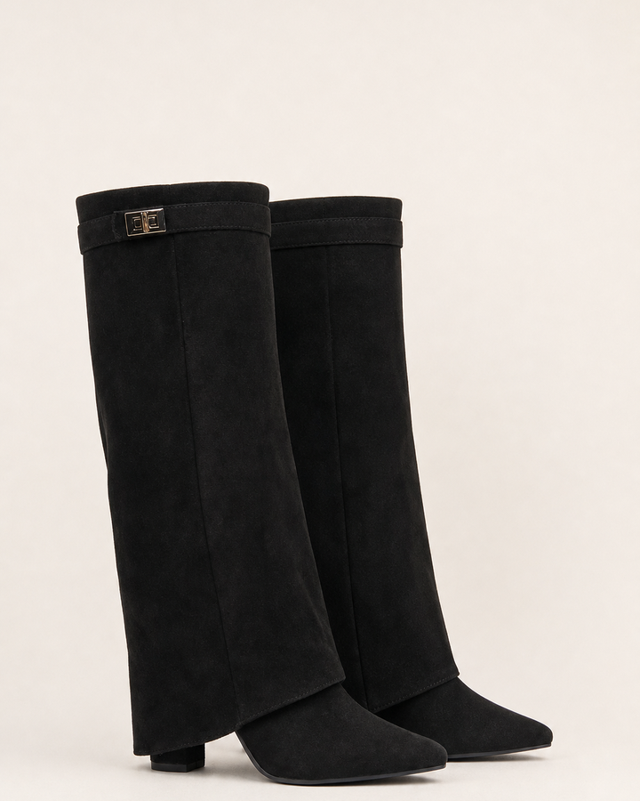 Bottes Hautes à Fermoir Élégant