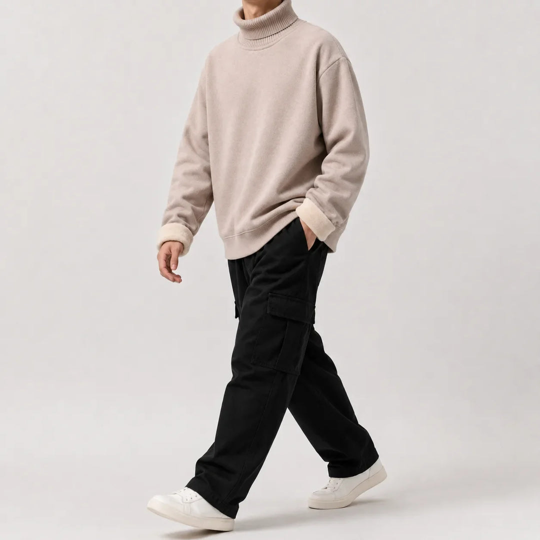 Pull Homme Chaud à Col Roulé