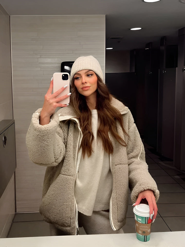 Veste Oversize en Polaire Teddy | Chaude & Élégante | Incontournable Hiver