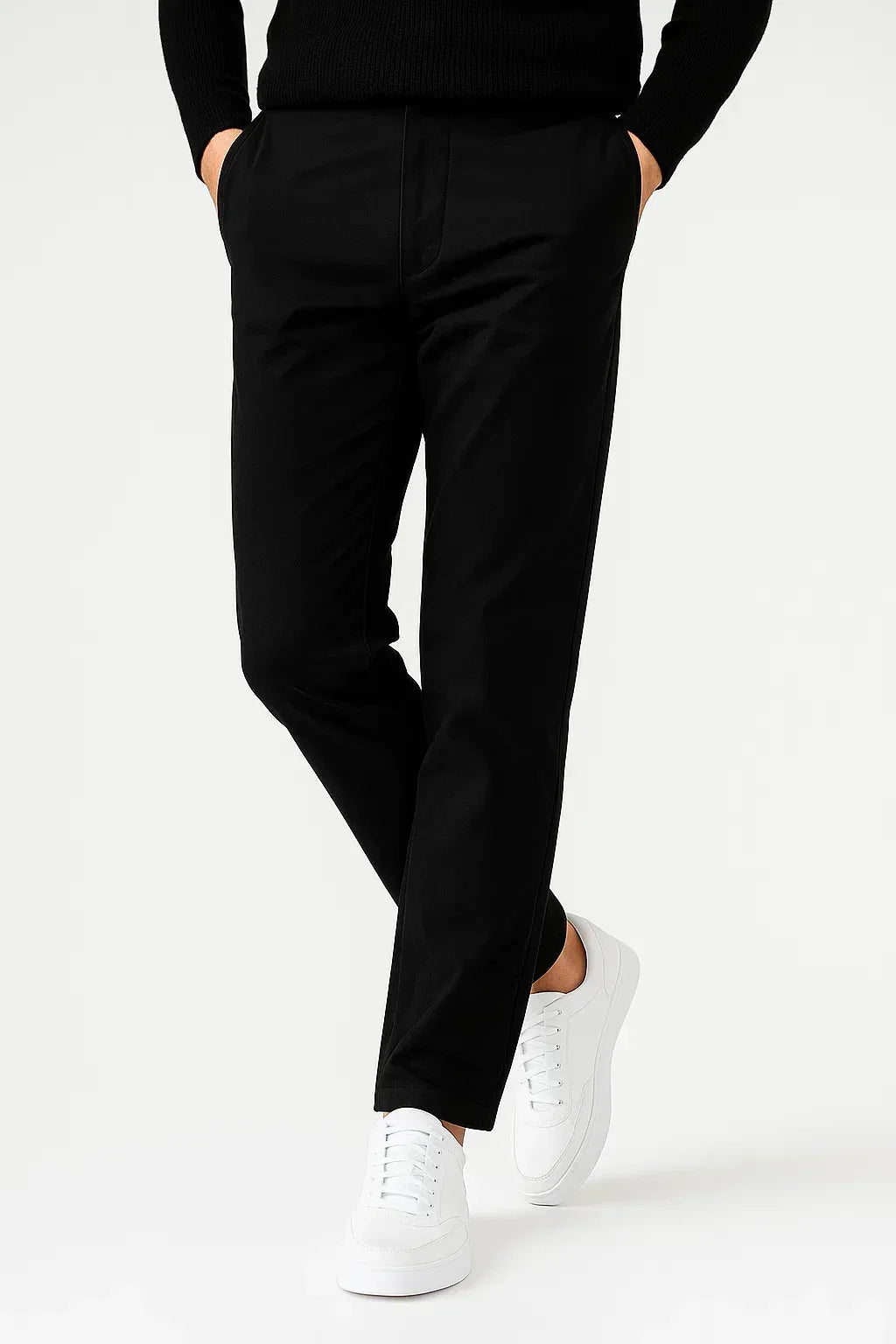Pantalon Homme Essentiel Coupe Droite – Noir